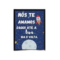 Quadro Infantil Espacial - Te Amamos 45X34Cm Quadro Infantil Espacial - Te Amamos 45X34Cm