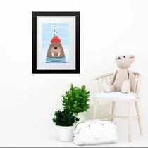 Quadro Infantil Leão Marinho - 60X48Cm