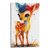 Quadro Infantil - O Encanto do Cervo na Floresta