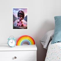Quadro Infantil Orixá Baby Obá 45x34cm - com vidro