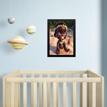 Quadro Infantil Orixá Baby Obaluaê 24x18cm - com vidro