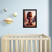 Quadro Infantil Orixá Baby Xangô 24x18cm - com vidro