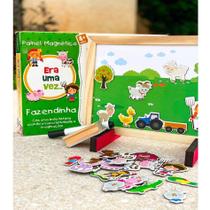 Quadro infantil para escrever lousa para criança fazendinha infantil magnética educativa giz e caneta Quadro infantil para escrever lousa para criança fazendinha infantil magnética educativa giz e caneta