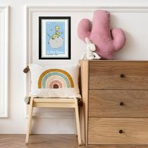 Quadro Infantil Pequeno Príncipe Mundo - Selo 45x34cm