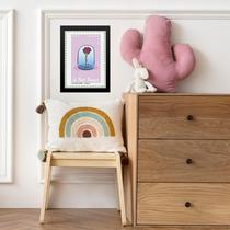 Quadro Infantil Pequeno Príncipe Rosa - Selo 45x34cm