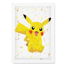 Quadro Infantil Pokemon Pikachu em Aquarela