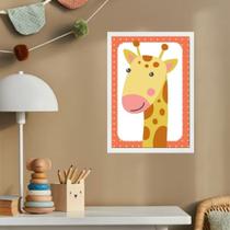 Quadro Infantil Safari - Girafinha 33x24cm - com vidro
