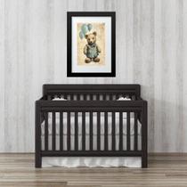 Quadro Infantil Ursa Retrô Balões - 60X48Cm