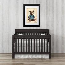 Quadro Infantil Urso Antigo Azul - 60x48cm