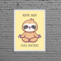 Quadro Inspire Amor Exale Gratidão Preguiça 24X18Cm Quadro Inspire Amor Exale Gratidão Preguiça 24X18Cm