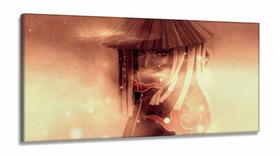 Quadro Itachi Uchiha Mosaico Para Quarto Naruto Shippuden em Tecido Canvas 130x60