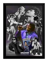 Quadro James Brown Funk Arte Poster Moldurado