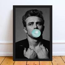 Quadro James Dean Bubble Gum 33X24 - Com Vidro Moldura Preta