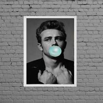 Quadro James Dean Bubble Gum 33x24cm - com vidro