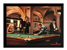 Quadro James Dean Elvis Presley Marilyn Monroe Mesa Bilhar