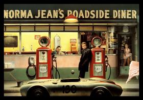 Quadro James Dean Marilyn Monroe Cinema Carro Arte 42x29