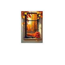 Quadro Janela Paisagem Outono - 60X48Cm