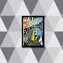 Quadro Janis Joplin 24x18cm Quadro Janis Joplin 24x18cm