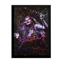 Quadro Janis Joplin Arte Poster Moldurado 42x29 Cm Quadro Janis Joplin Arte Poster Moldurado 42x29 Cm
