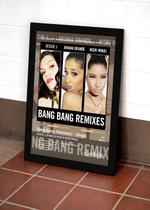 Quadro Jessie J,Ar BangBa C C/ Vidro e Moldura Tam:A4