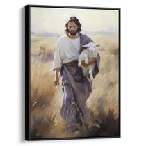 Quadro Jesus Caminhando Pelos Campos Com Cordeiro Quadro Jesus Caminhando Pelos Campos Com Cordeiro