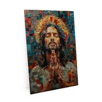 Quadro Jesus Colorido 120X80 Grande Oração Para Escritório - Bimper Quadros Quadro Jesus Colorido 120X80 Grande Oração Para Escritório - Bimper Quadros