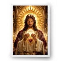 Quadro Jesus com a Eucaristia 30x42cm Quadro Jesus com a Eucaristia 30x42cm