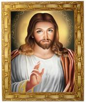 Quadro Jesus Cristo Abençoando, Mod. 12 Tam.30X25cm. Angelus Quadro Jesus Cristo Abençoando, Mod. 12 Tam.30X25cm. Angelus