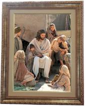 Quadro Jesus Cristo Com Crianças, Mod.02, 53x43cm. Angelus
