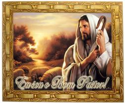 Quadro Jesus Cristo, O Bom Pastor, Mod.02, 30X25cm. Angelus