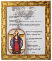 Quadro Jesus Das Santas Chagas Com Terço,02, 30x25cm Angelus