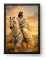 Quadro Jesus Em Cavalo Branco Ao Nascer Do Sol 15x21cm