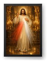 Quadro Jesus Misericordioso Capela Dourada 50x70cm Quadro Jesus Misericordioso Capela Dourada 50x70cm