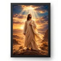 Quadro Jesus no Deserto 15x21cm