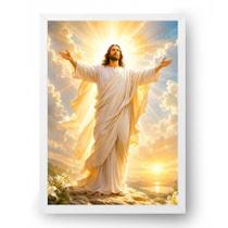 Quadro Jesus Ressuscitado em Luz Radiante 50x70cm Quadro Jesus Ressuscitado em Luz Radiante 50x70cm