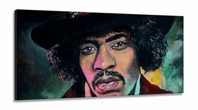 Quadro Jimi Hendrix Moderno Em Tecido em Tecido Canvas 130x60