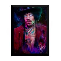 Quadro Jimi Hendrix Rock Arte Poster Moldurado