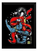 Quadro Jiu Jitsu Decoração Dojo Arte Japonesa Gueixa