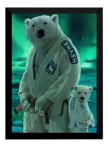 Quadro Jiu Jitsu Decoração Dojo Arte Urso Polar Pai & Filho Quadro Jiu Jitsu Decoração Dojo Arte Urso Polar Pai & Filho