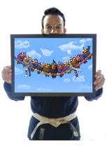 Quadro Jiu Jitsu Faixas Passaros Graduação Arte Marcial