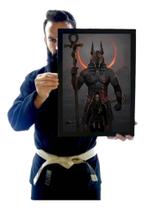 Quadro Jiu Jitsu Lutadora Arte Anúbis Divindade Decorção