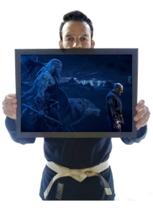 Quadro Jiu Jitsu Valhalla Viking Arte Ragnar Decoração