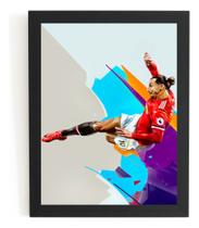 Quadro Jogador Zlatan Ibrahimovic Arte Poster Moldurado