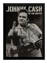 Quadro Johnny Cash Foto Clássica Poster Moldurado