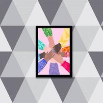 Quadro Juntos Somos Mais Fortes 24x18cm - com vidro Quadro Juntos Somos Mais Fortes 24x18cm - com vidro