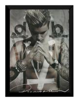 Quadro Justin Bieber Arte Foto Poster Moldurado Quadro Justin Bieber Arte Foto Poster Moldurado