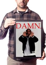 Quadro Kendrick Lamar Rapper Poster Moldurado