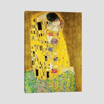 Quadro Klimt Beijo Tela No Chassi 45X30Cm