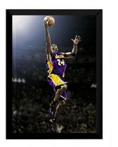 Quadro Kobe Bryant Basquete Lenda Poster Moldurado