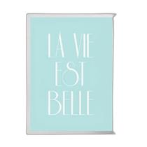 Quadro La Vie Est Belle 45X34Cm - Com Vidro Branca